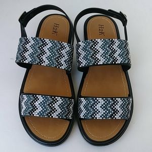 Sz 7 to 11 Chevran Black Stone Summer Sansals